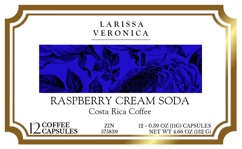 Raspberry Cream Soda Costa Rica Coffee <BR>(Single Serve K-Cup Pods) - Label