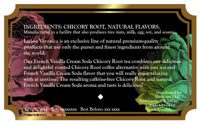French Vanilla Cream Soda Chicory Root Tea <BR>(Single Serve K-Cup Pods)