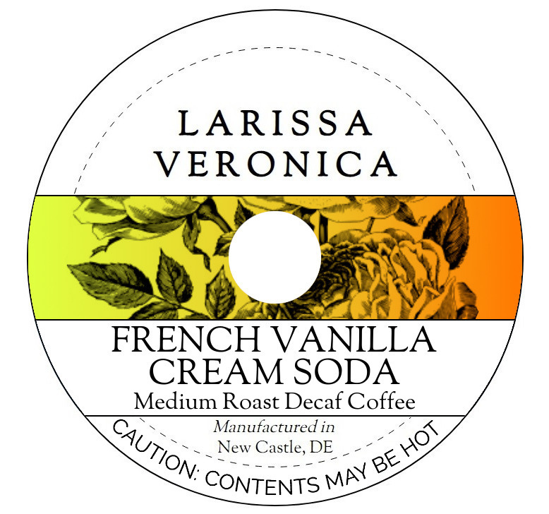 French Vanilla Cream Soda Medium Roast Decaf Coffee <BR>(Single Serve K-Cup Pods)