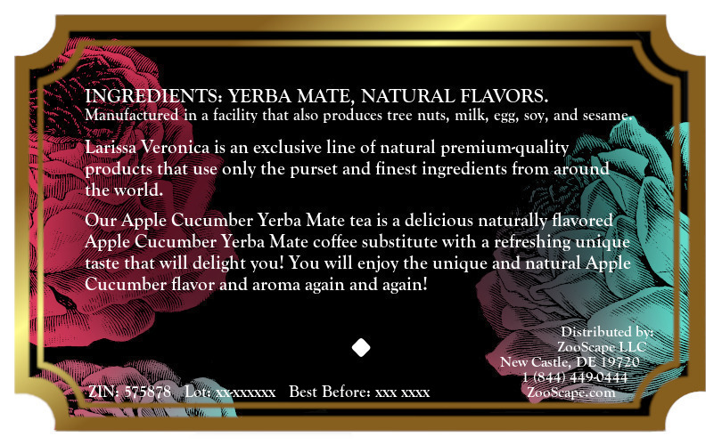 Apple Cucumber Yerba Mate Tea <BR>(Single Serve K-Cup Pods)