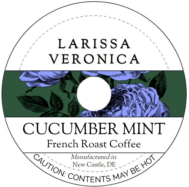 Cucumber Mint French Roast Coffee <BR>(Single Serve K-Cup Pods)