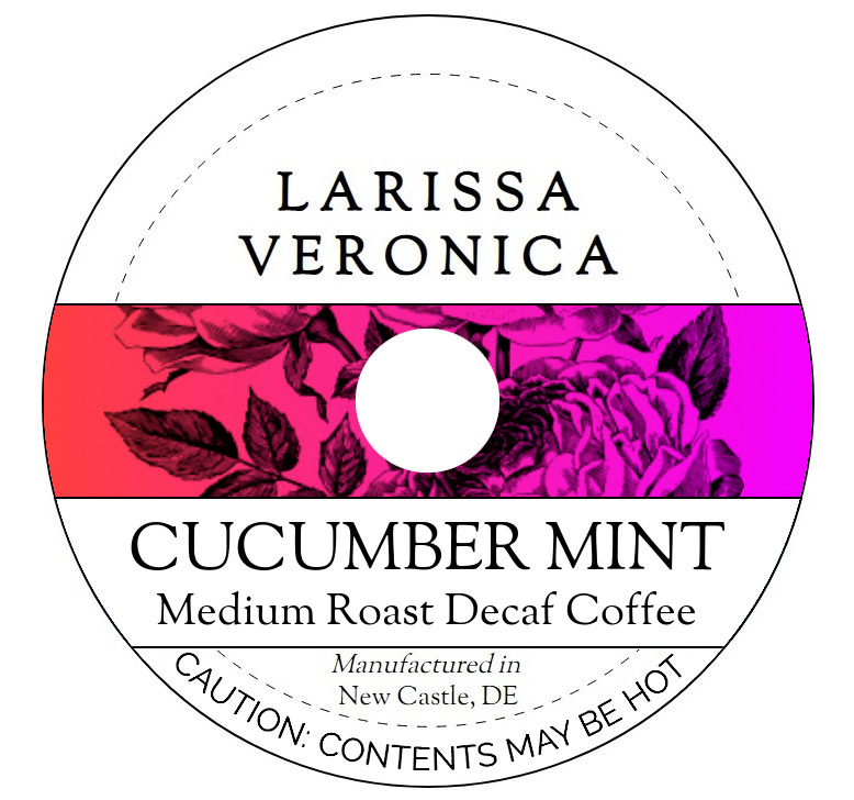 Cucumber Mint Medium Roast Decaf Coffee <BR>(Single Serve K-Cup Pods)