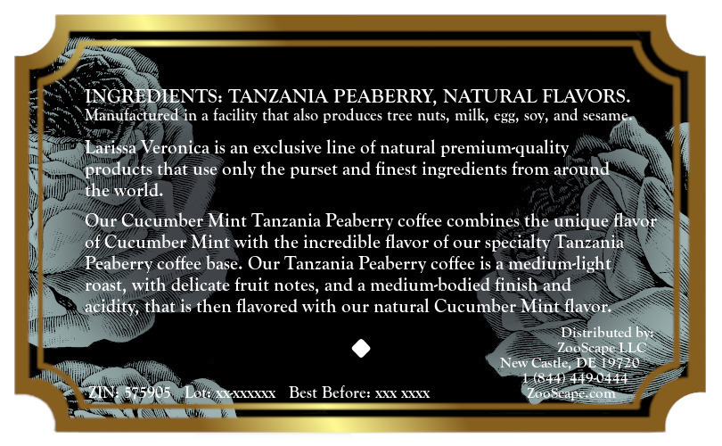 Cucumber Mint Tanzania Peaberry Coffee <BR>(Single Serve K-Cup Pods)