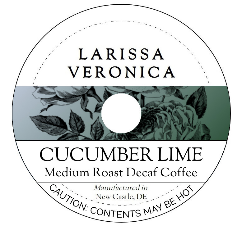 Cucumber Lime Medium Roast Decaf Coffee <BR>(Single Serve K-Cup Pods)