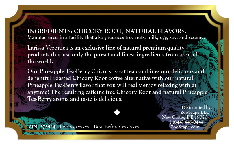 Pineapple Tea-Berry Chicory Root Tea <BR>(Single Serve K-Cup Pods)
