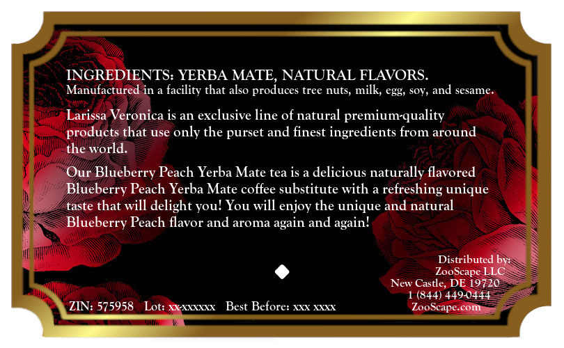 Blueberry Peach Yerba Mate Tea <BR>(Single Serve K-Cup Pods)