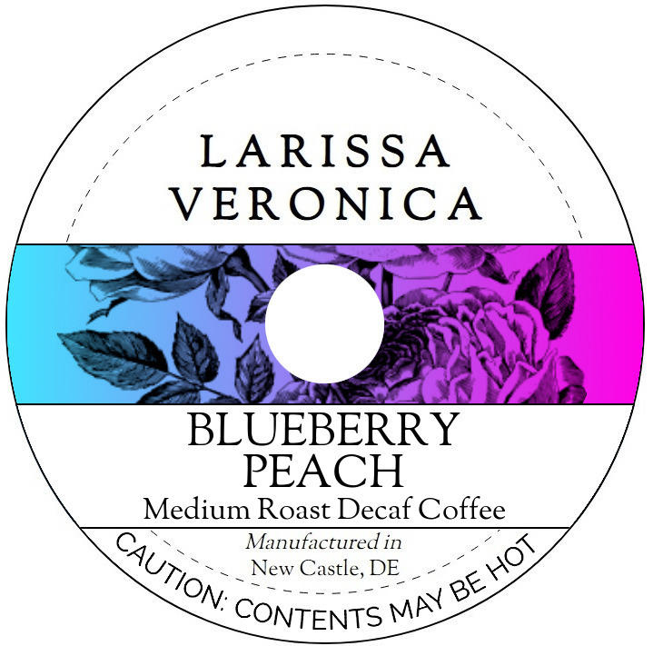 Blueberry Peach Medium Roast Decaf Coffee <BR>(Single Serve K-Cup Pods)