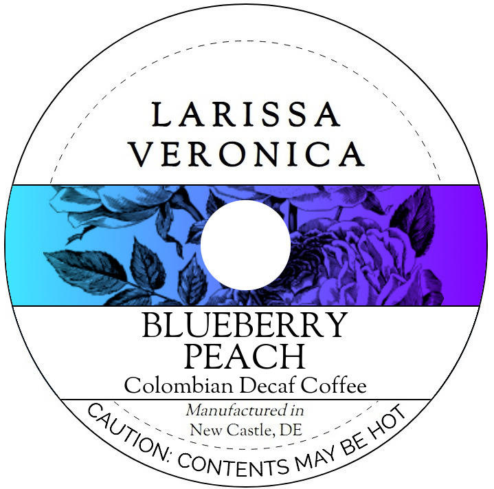 Blueberry Peach Colombian Decaf Coffee <BR>(Single Serve K-Cup Pods)