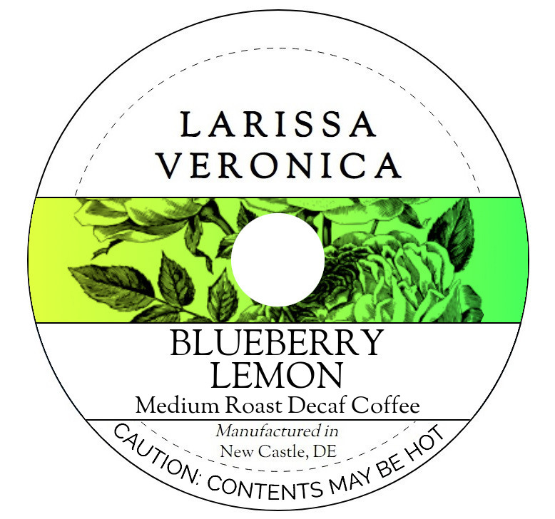 Blueberry Lemon Medium Roast Decaf Coffee <BR>(Single Serve K-Cup Pods)