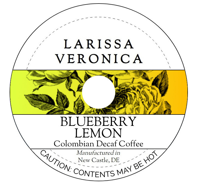 Blueberry Lemon Colombian Decaf Coffee <BR>(Single Serve K-Cup Pods)