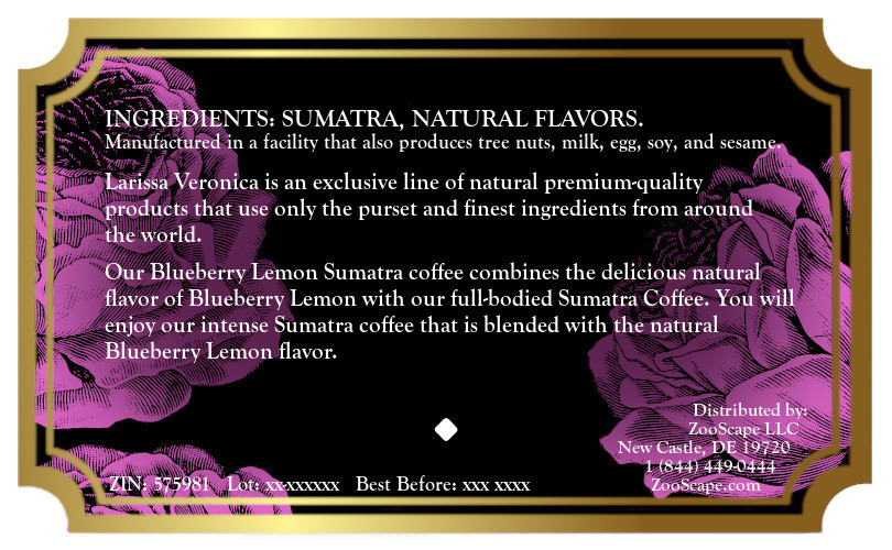 Blueberry Lemon Sumatra Coffee <BR>(Single Serve K-Cup Pods)
