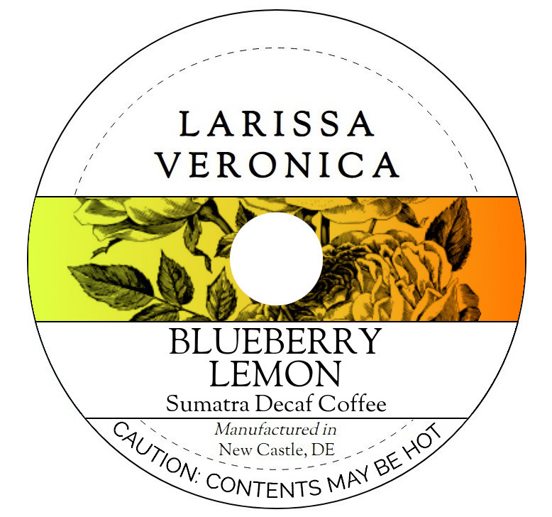 Blueberry Lemon Sumatra Decaf Coffee <BR>(Single Serve K-Cup Pods)