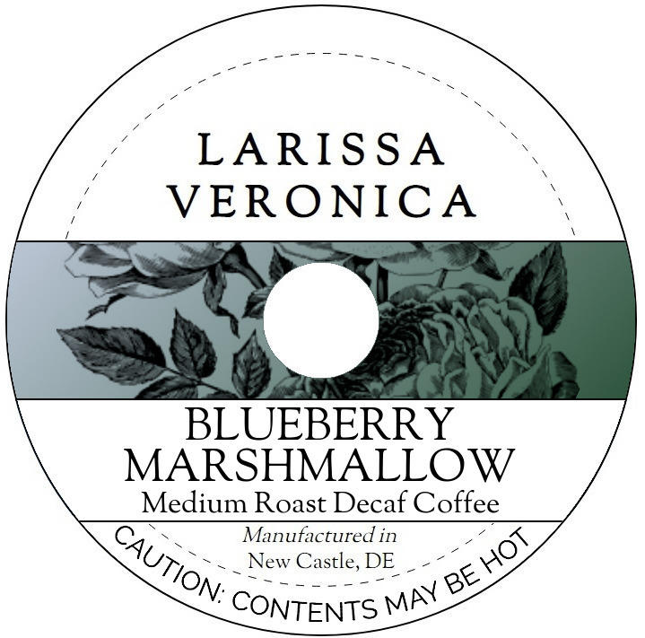Blueberry Marshmallow Medium Roast Decaf Coffee <BR>(Single Serve K-Cup Pods)