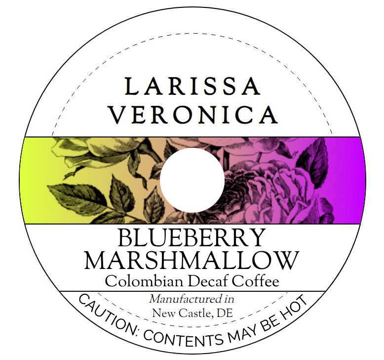 Blueberry Marshmallow Colombian Decaf Coffee <BR>(Single Serve K-Cup Pods)