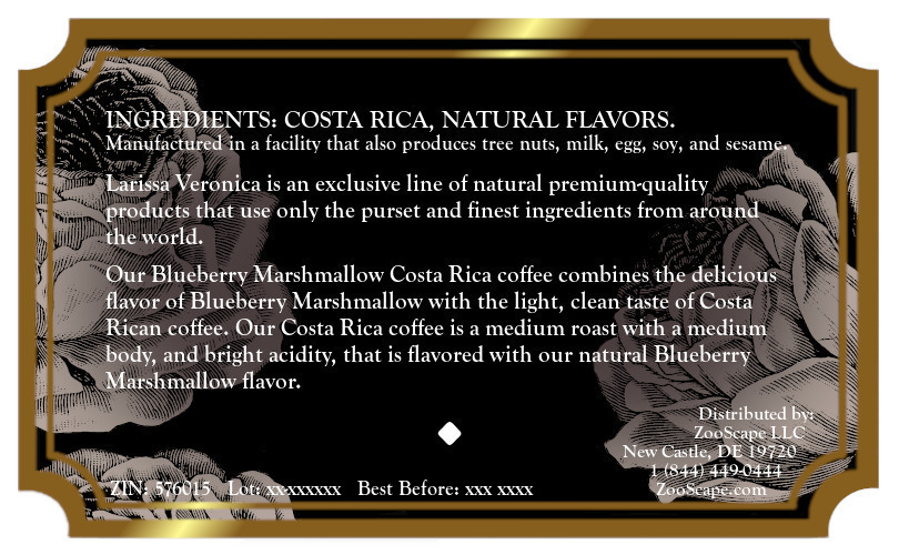 Blueberry Marshmallow Costa Rica Coffee <BR>(Single Serve K-Cup Pods)