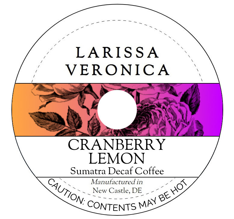 Cranberry Lemon Sumatra Decaf Coffee <BR>(Single Serve K-Cup Pods)