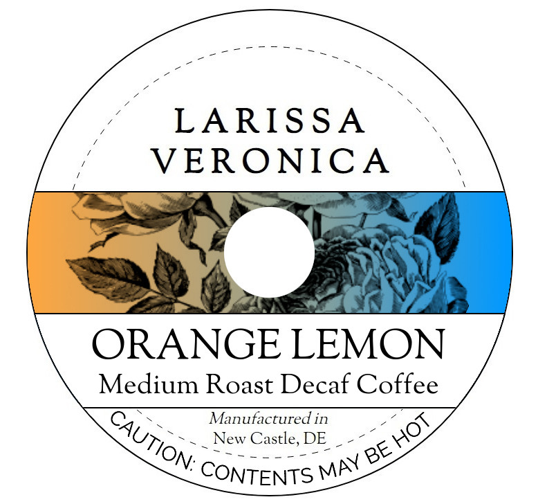 Orange Lemon Medium Roast Decaf Coffee <BR>(Single Serve K-Cup Pods)