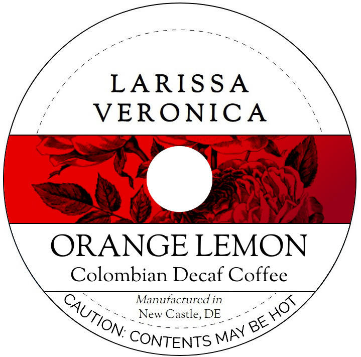 Orange Lemon Colombian Decaf Coffee <BR>(Single Serve K-Cup Pods)