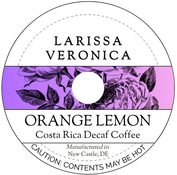 Orange Lemon Costa Rica Decaf Coffee <BR>(Single Serve K-Cup Pods)