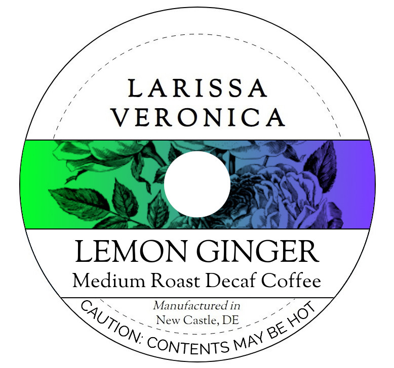 Lemon Ginger Medium Roast Decaf Coffee <BR>(Single Serve K-Cup Pods)