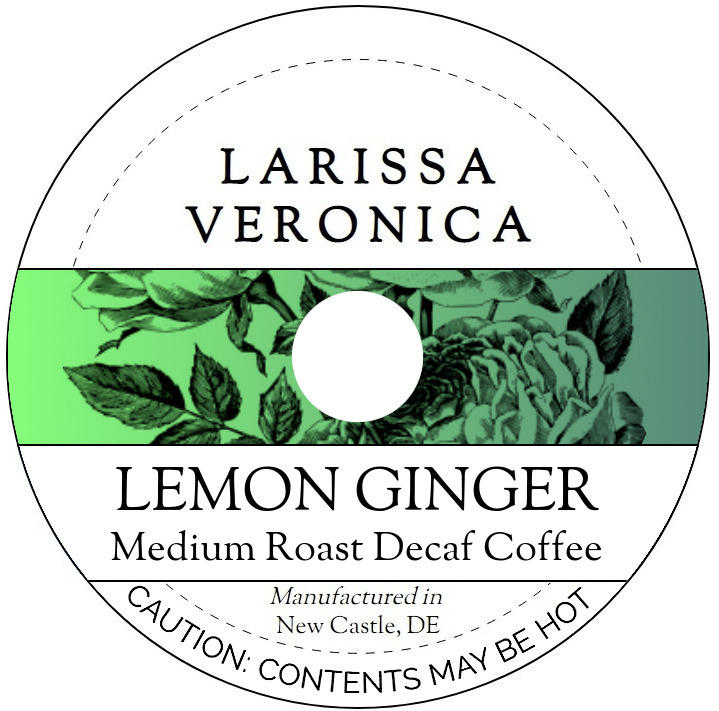 Lemon Ginger Medium Roast Decaf Coffee <BR>(Single Serve K-Cup Pods)