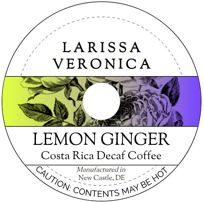 Lemon Ginger Costa Rica Decaf Coffee <BR>(Single Serve K-Cup Pods)