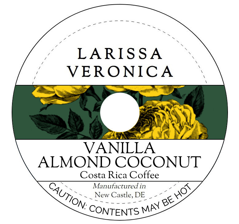 Vanilla Almond Coconut Costa Rica Coffee <BR>(Single Serve K-Cup Pods)