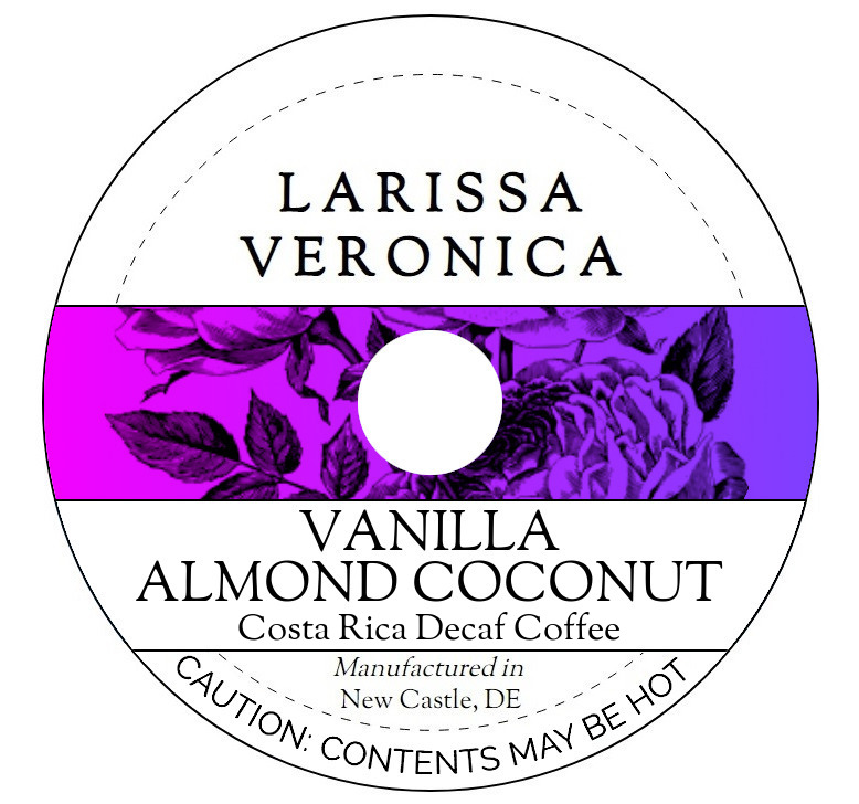 Vanilla Almond Coconut Costa Rica Decaf Coffee <BR>(Single Serve K-Cup Pods)
