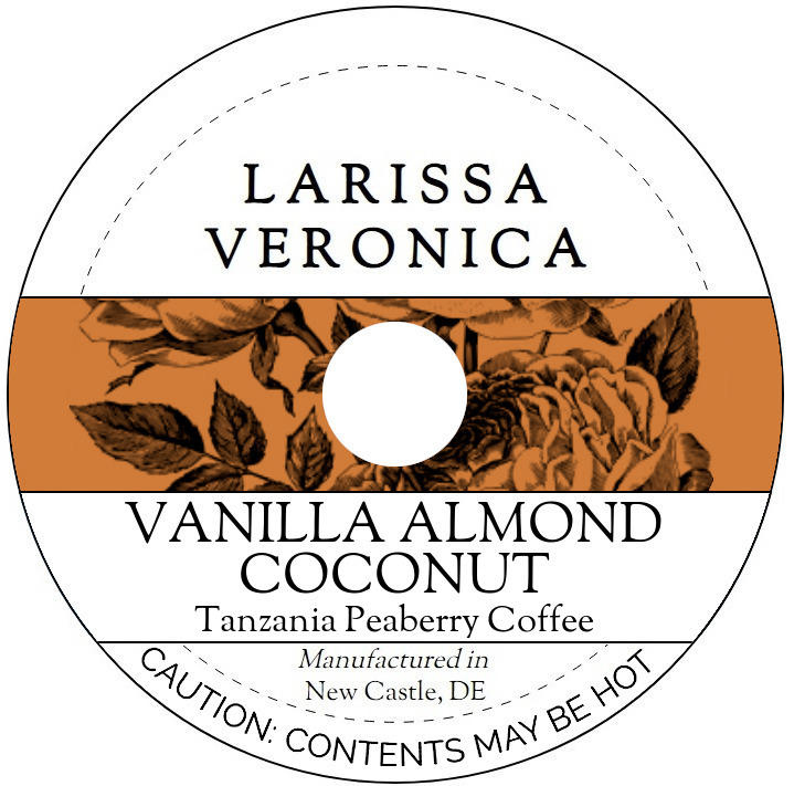 Vanilla Almond Coconut Tanzania Peaberry Coffee <BR>(Single Serve K-Cup Pods)