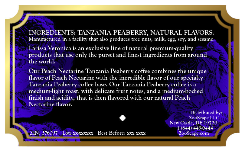 Peach Nectarine Tanzania Peaberry Coffee <BR>(Single Serve K-Cup Pods)