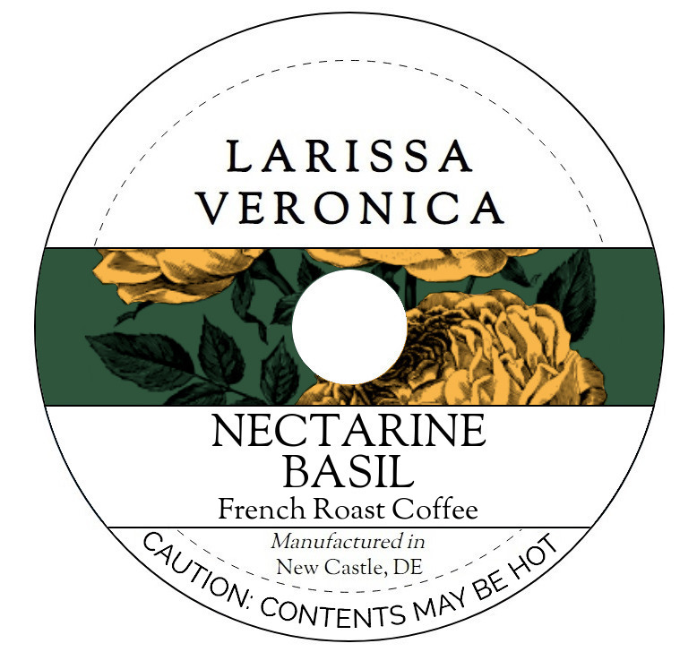 Nectarine Basil French Roast Coffee <BR>(Single Serve K-Cup Pods)