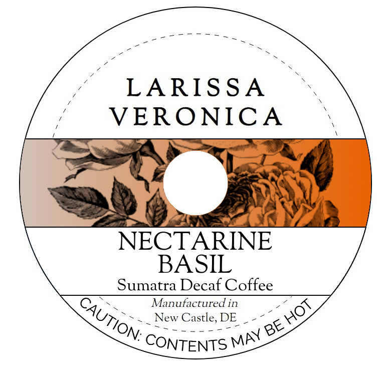 Nectarine Basil Sumatra Decaf Coffee <BR>(Single Serve K-Cup Pods)