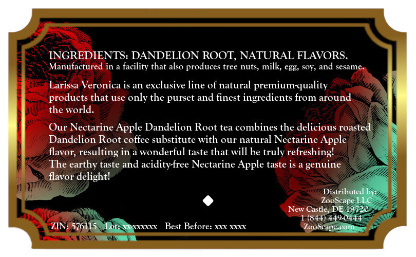 Nectarine Apple Dandelion Root Tea <BR>(Single Serve K-Cup Pods)