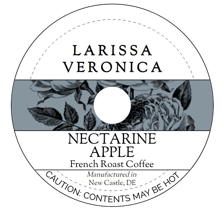 Nectarine Apple French Roast Coffee <BR>(Single Serve K-Cup Pods)