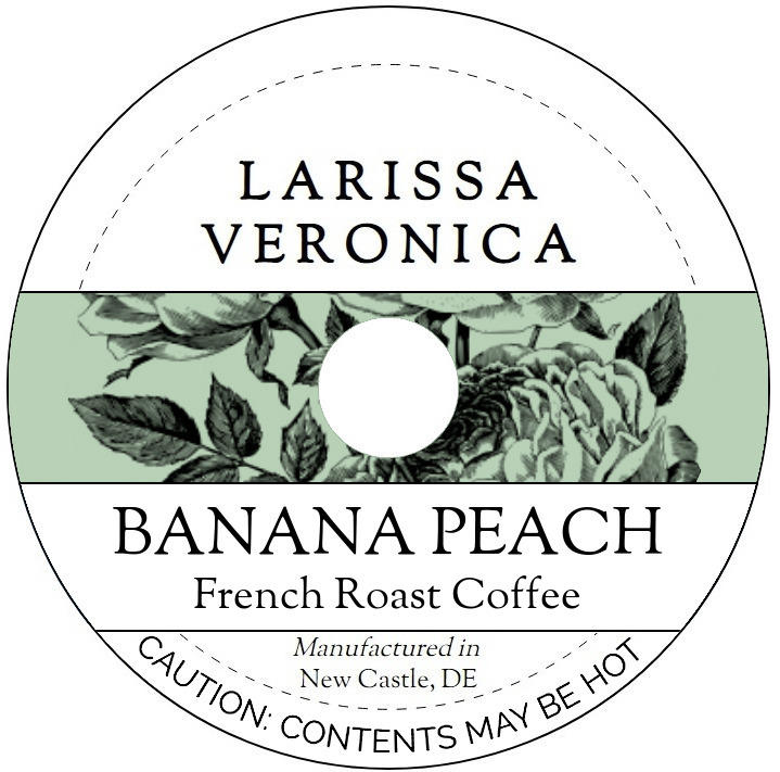 Banana Peach French Roast Coffee <BR>(Single Serve K-Cup Pods)