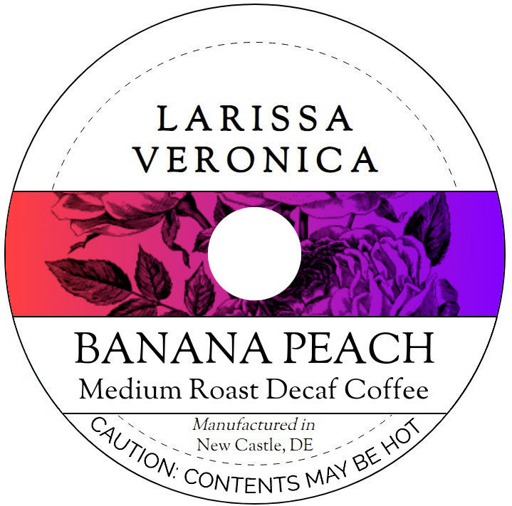 Banana Peach Medium Roast Decaf Coffee <BR>(Single Serve K-Cup Pods)