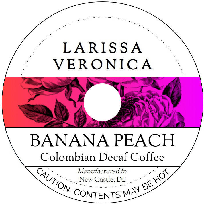 Banana Peach Colombian Decaf Coffee <BR>(Single Serve K-Cup Pods)