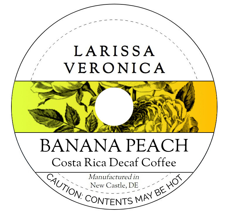 Banana Peach Costa Rica Decaf Coffee <BR>(Single Serve K-Cup Pods)