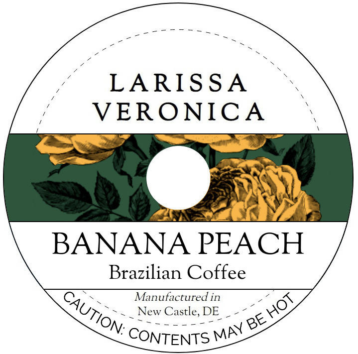 Banana Peach Brazilian Coffee <BR>(Single Serve K-Cup Pods)