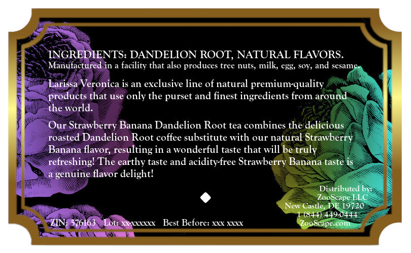 Strawberry Banana Dandelion Root Tea <BR>(Single Serve K-Cup Pods)