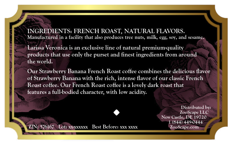 Strawberry Banana French Roast Coffee <BR>(Single Serve K-Cup Pods)