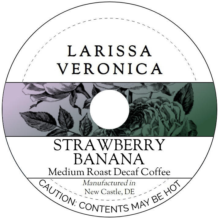 Strawberry Banana Medium Roast Decaf Coffee <BR>(Single Serve K-Cup Pods)