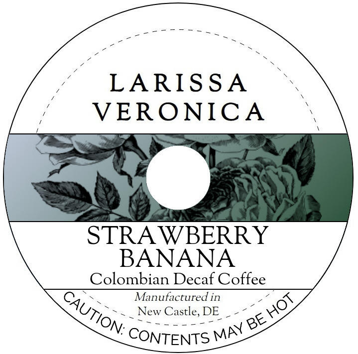 Strawberry Banana Colombian Decaf Coffee <BR>(Single Serve K-Cup Pods)