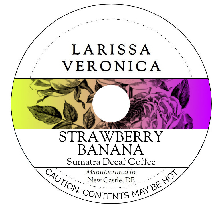 Strawberry Banana Sumatra Decaf Coffee <BR>(Single Serve K-Cup Pods)