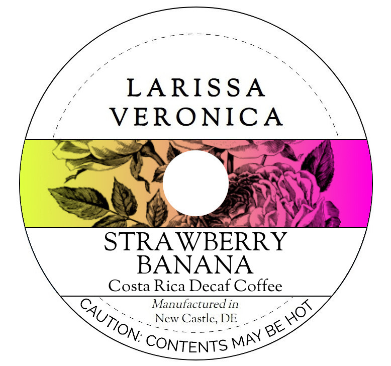 Strawberry Banana Costa Rica Decaf Coffee <BR>(Single Serve K-Cup Pods)