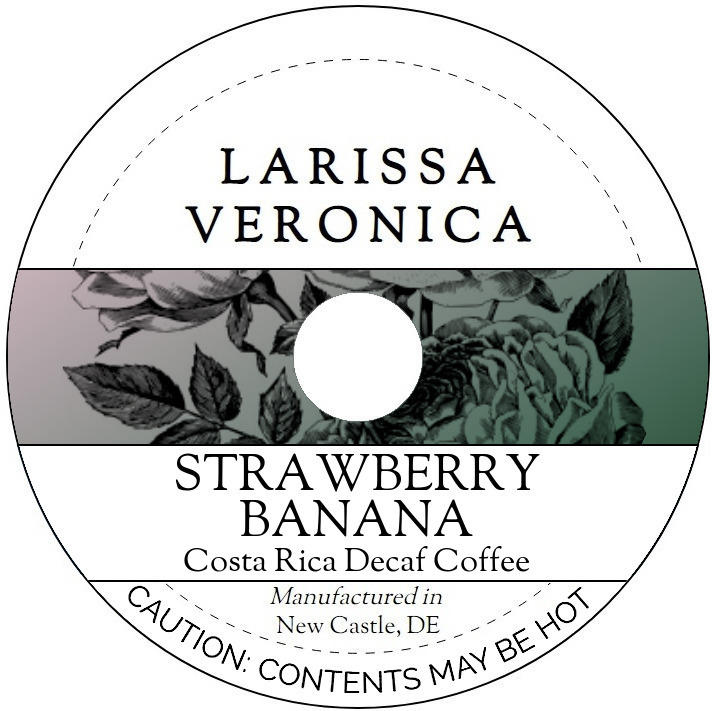 Strawberry Banana Costa Rica Decaf Coffee <BR>(Single Serve K-Cup Pods)