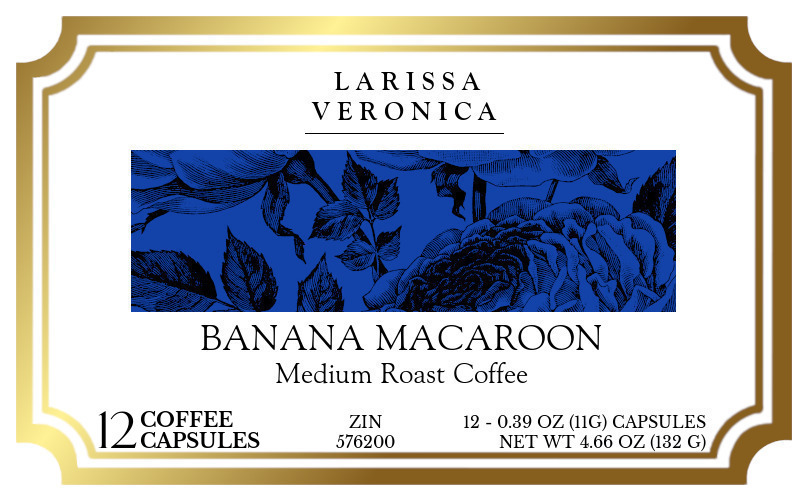 Banana Macaroon Medium Roast Coffee <BR>(Single Serve K-Cup Pods) - Label
