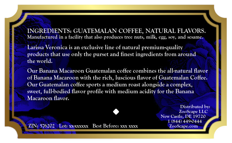 Banana Macaroon Guatemalan Coffee <BR>(Single Serve K-Cup Pods)