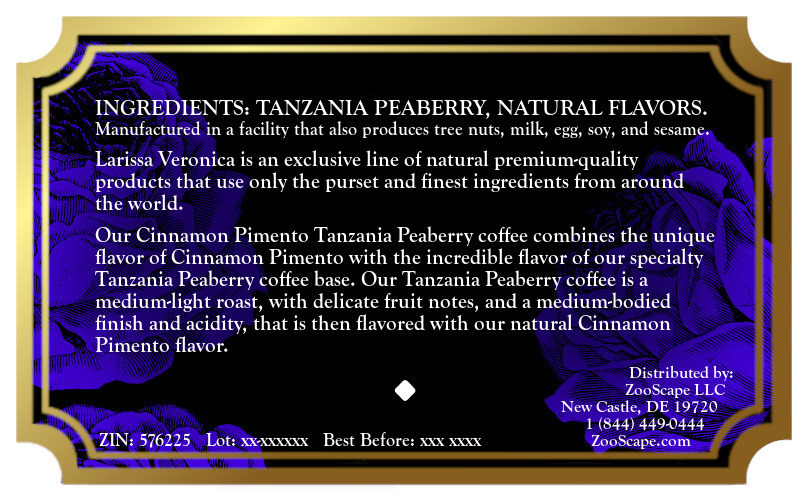 Cinnamon Pimento Tanzania Peaberry Coffee <BR>(Single Serve K-Cup Pods)