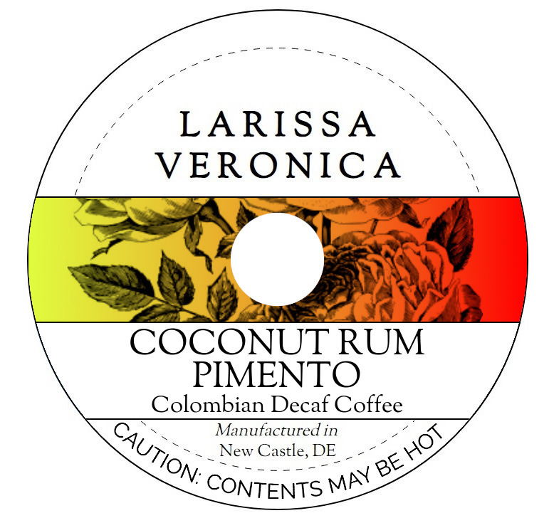 Coconut Rum Pimento Colombian Decaf Coffee <BR>(Single Serve K-Cup Pods)
